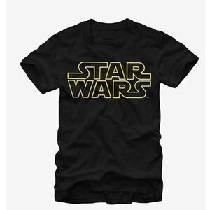 Star Wars Unisex Graphic Cotton Logo Black Short Sleeve Crew Neck Tee- shirt